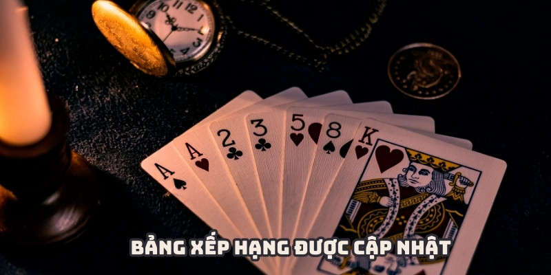 bảng xếp hạng game bài liên tục được cập nhật trên trang chủ